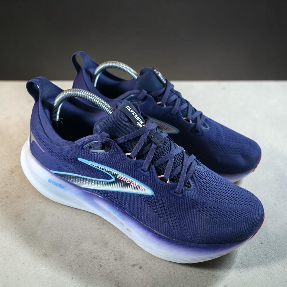 Brooks Glycerin 22 Womens Size 11 Purple White Athletic Running Shoes Sneakers
